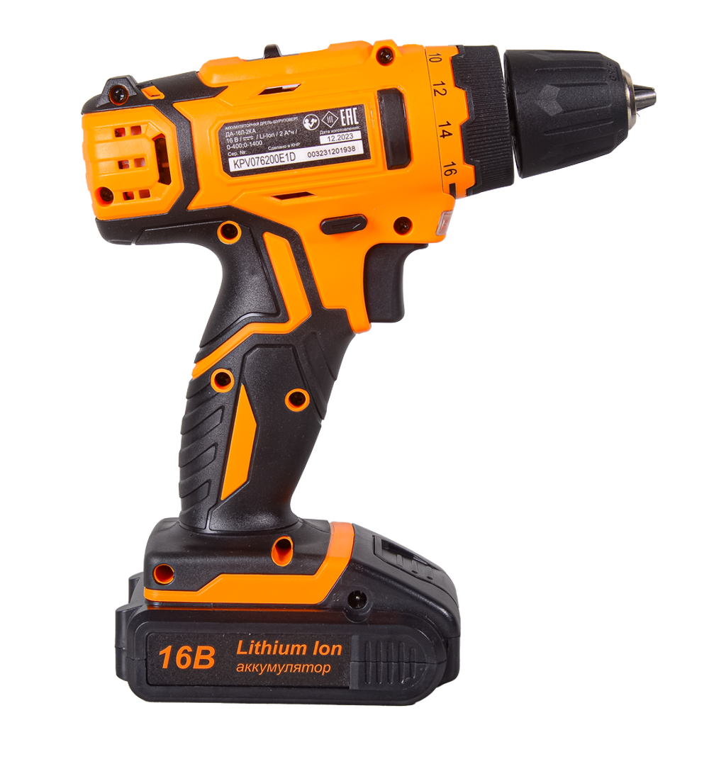 Дрель-шуруповерт Вихрь ДА-16Л-2КА с набором оснастки 65 предметов