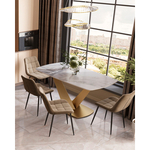 Стол обеденный Аврора 160*90 керамика светлая