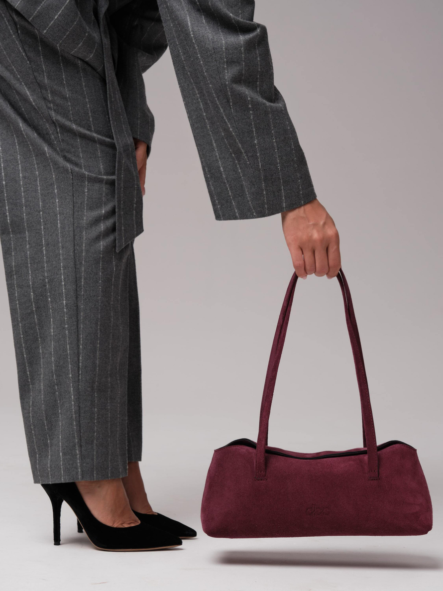 Женская замшевая сумка DBR 31127 бордо