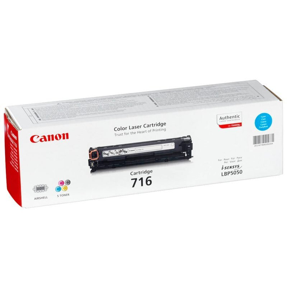 Картридж CANON 716C для i-Sensys LBP5050/MF8030/MF8040/MF8050/MF8080 голубой (1.5k)