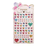 Наклейки Сердечки с голографическим эффектом 20*11см, микс цветов