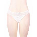 Трусики танга Sexy Floral Lace белые (3XL-4XL)