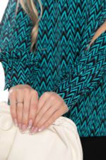 Блуза "Тайное чувство" (бирюза/черная) Б8519 LT Collection