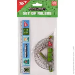 Xətkeş \ Линейка YES, набор линий (3 пункта) «Minecraft», 15 см линии