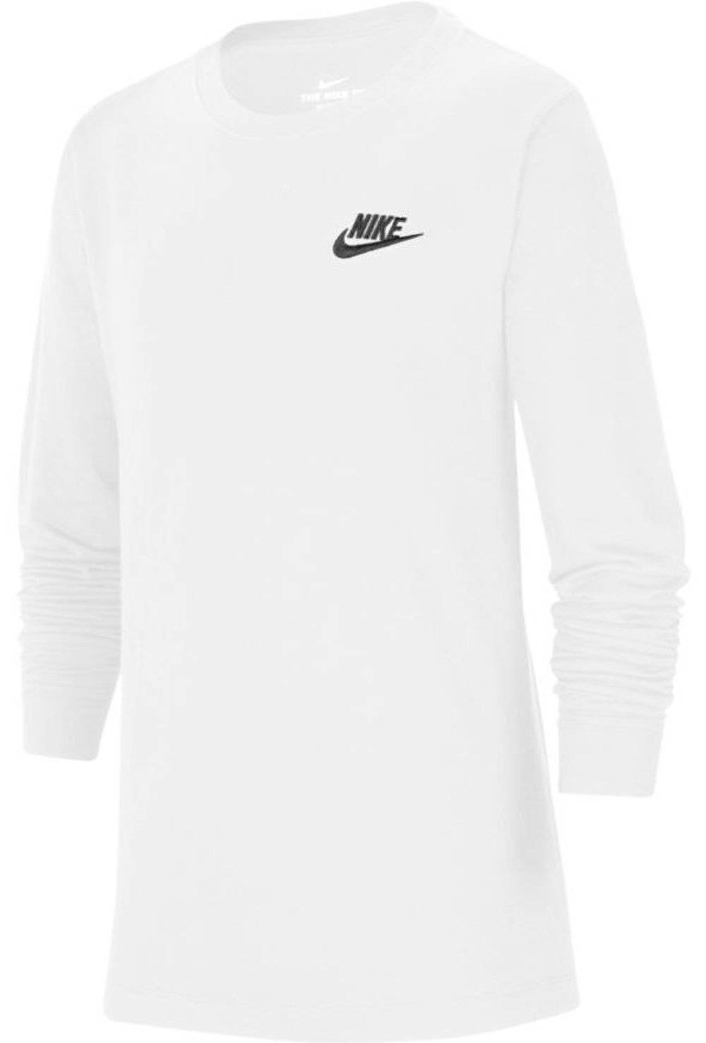 Футболка для мальчика теннисная Nike NSW Tee LS Embedded Futura B - white/black