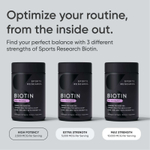 Sports Research, Биотин, повышенная сила действия, 5000 мкг, 120 растительных капсул
