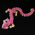 Дракон-роза с глазами, игрушка антистресс, 3D печать, 40 см.