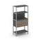 Shelf System Односекционный стеллаж четырехярусный с ящиками SN.STM-412 Антрацит/Вяз Благородный/Мет