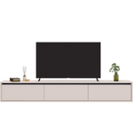 Тумба под ТВ "Кашемир" 200 x 32 x 30 см, подвесная, 3 ящика, бежевая