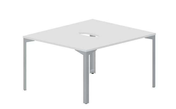 Составной стол на 2 рабочих места 118х136,6х75см (2 эргономичных выреза)