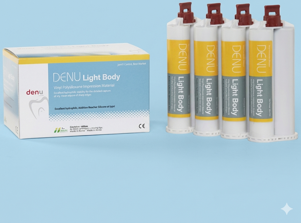 Слепочный материал (корригирующий слой) на основе А-силикона, Denu Light Body Слепочный материал (корригирующий слой) на основе А-силикона, Denu Light Body