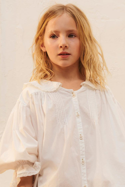 ZARA РУБАШКА В РОМАНТИЧЕСКОМ СТИЛЕ - LIMITED EDITION, ЖЕЛТОВАТО-БЕЛЫЙ