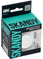 SKANDY Светорегулятор поворотный 600Вт SK-D01W арктический белый IEK