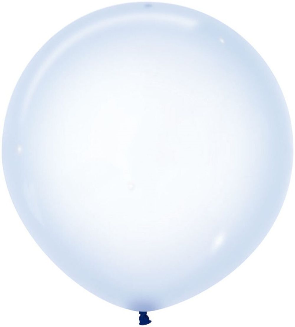 Шар (24''/61 см) Хрустально-голубой, кристалл, 1 шт.