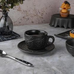 Чайная пара 200 мл d 8,8 см h6,2 см Black Raw Wood P.L. Proff Cuisine [6]