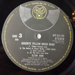 Винтажная виниловая пластинка LP Elton John Goodbye Yellow Brick Road (Japan 1973) (No Obi) Dirty Little Girl
