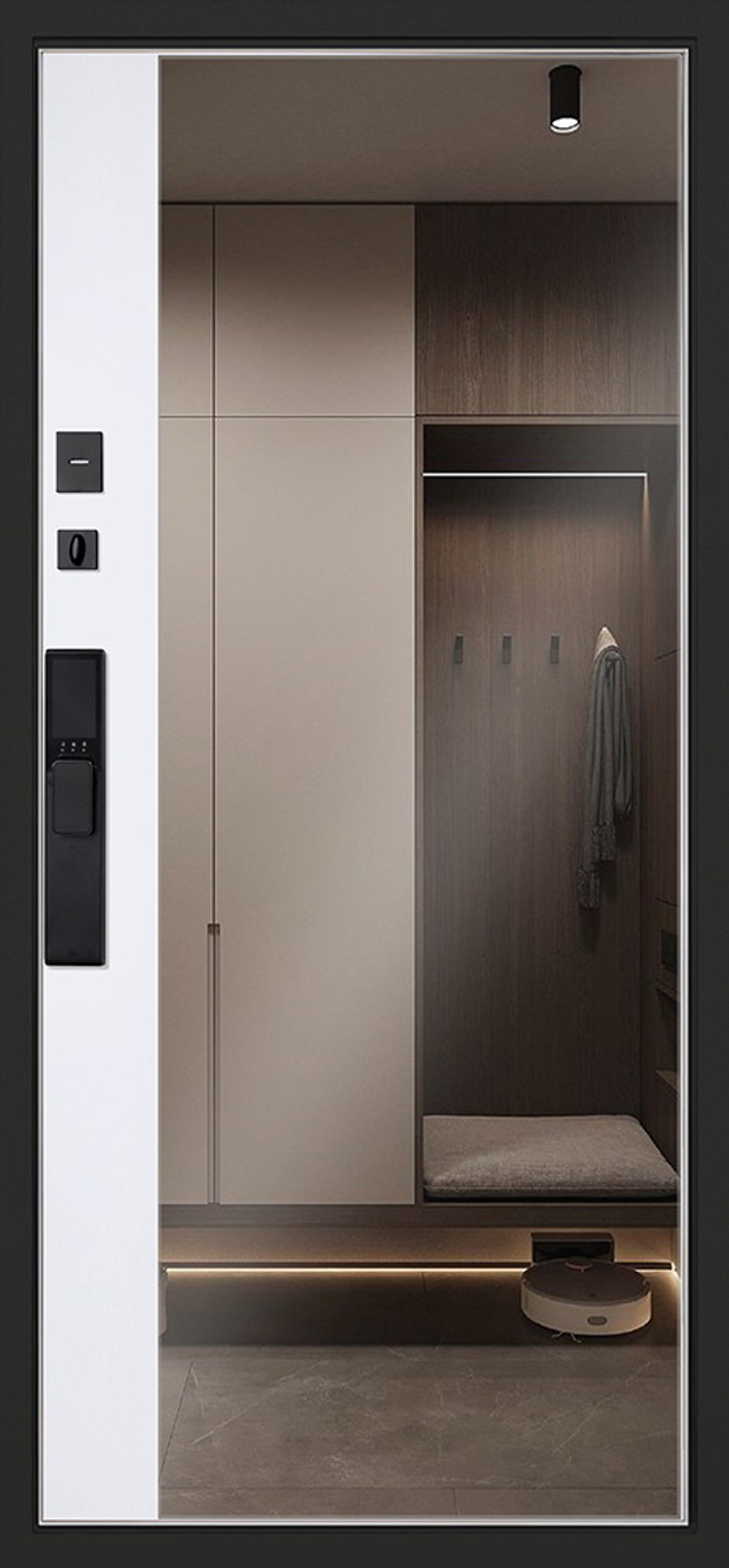 Стальная дверь «Конструктор» с зеркалом