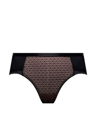 Трусики-бразилиана Renee (Размер: M) (Цвет: черный с бежевым)