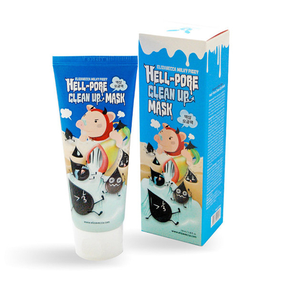 Маска-пленка для лица для очищения пор на основе древесного угля Elizavecca Hell-Pore Clean Up Mask 100 мл.