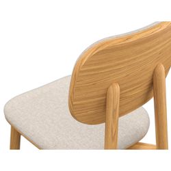 Стул с обивкой Saga, рогожка, бежевый