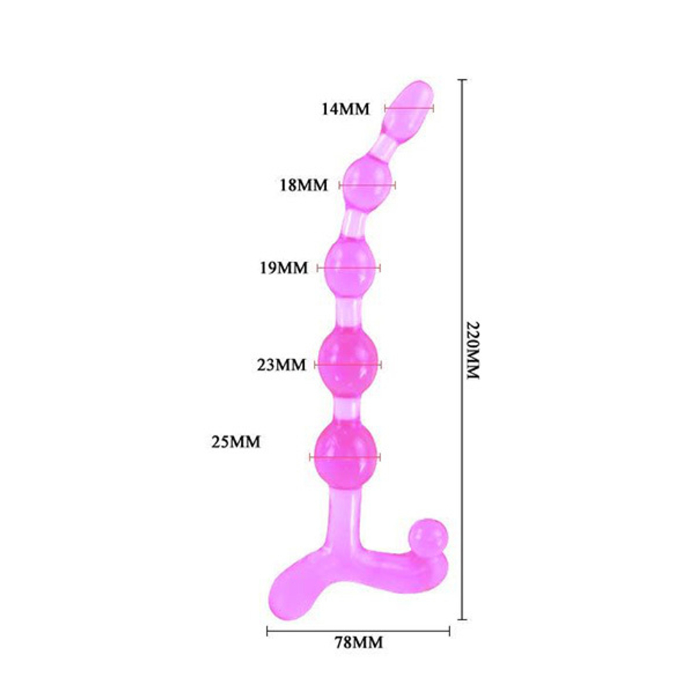 Розовый анальный стимулятор 22см Baile BI-040005-0101S