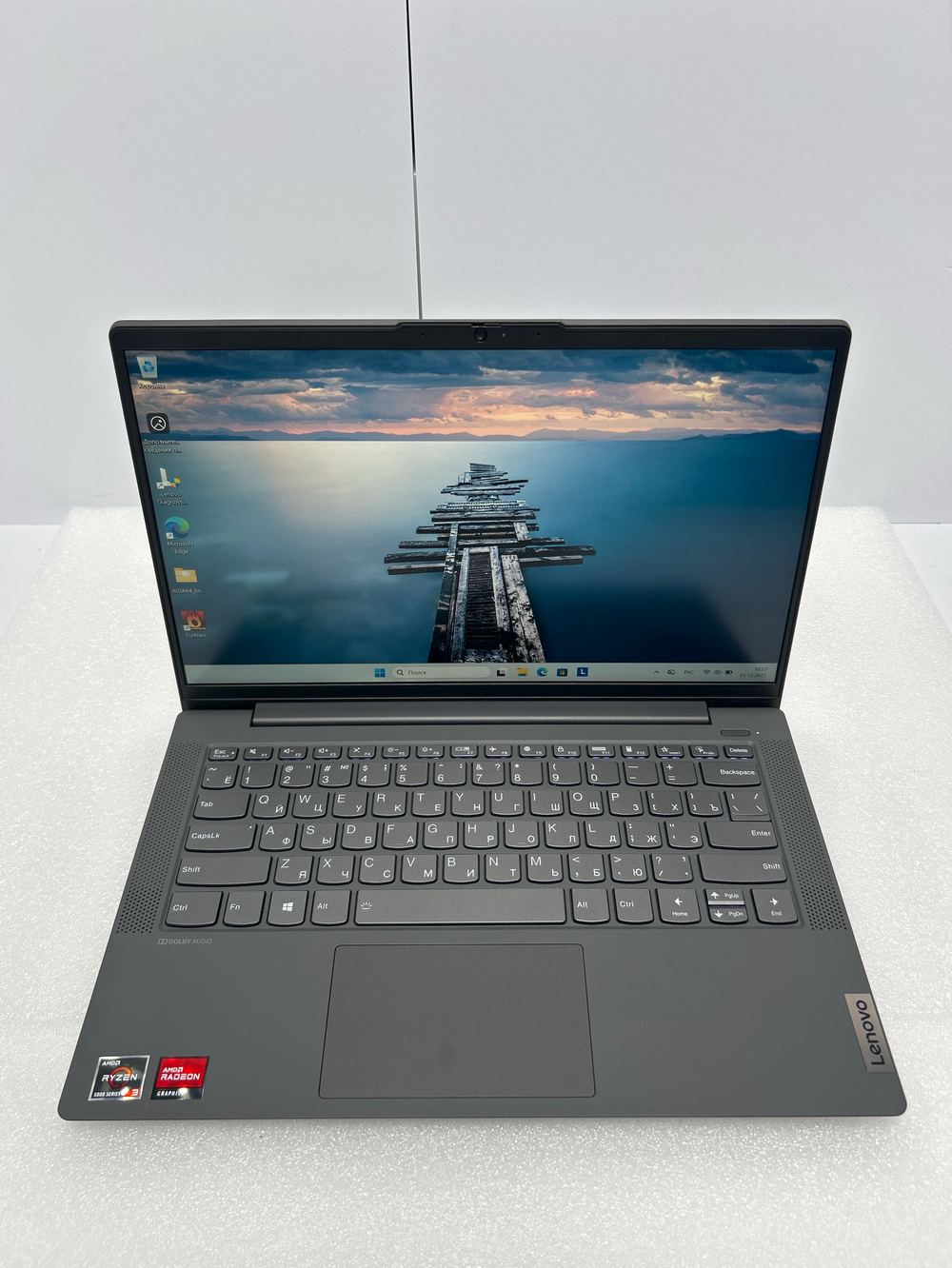 Ноутбук Lenovo IdeaPad 5 14ALC05 (82LM00H3RU) 14"/AMD Ryzen 3 5300U/RAM 8GB/SSD 256GB/AMD Radeon Graphics/1920x1080/IPS/Windows 11/Подсветка кл-ры:LED/Цвет: Серый. Состояние: B1