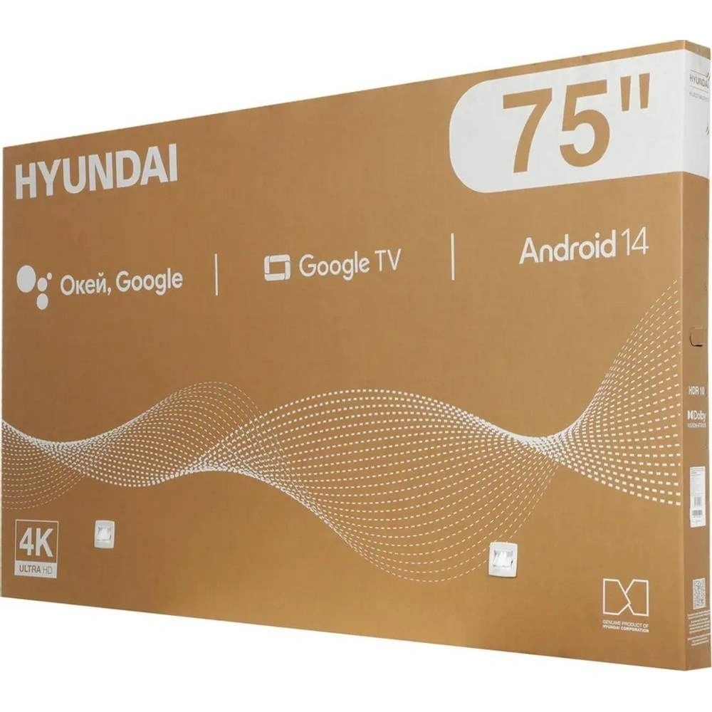Телевизор Hyundai H-LED75BU7011 75" 4K Ultra HD LED Smart Google TV Frameless черный