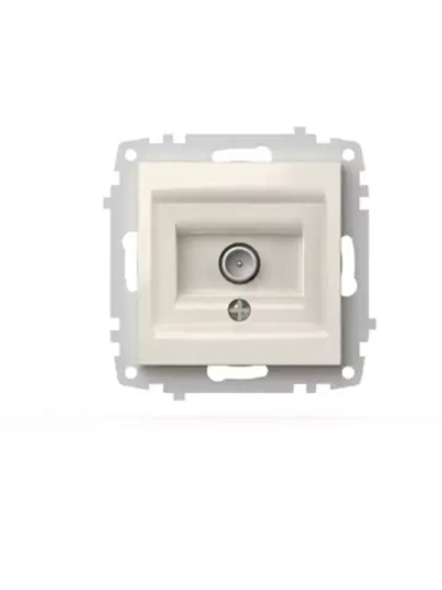 Механизм розетки TV (проходная) Zena белый