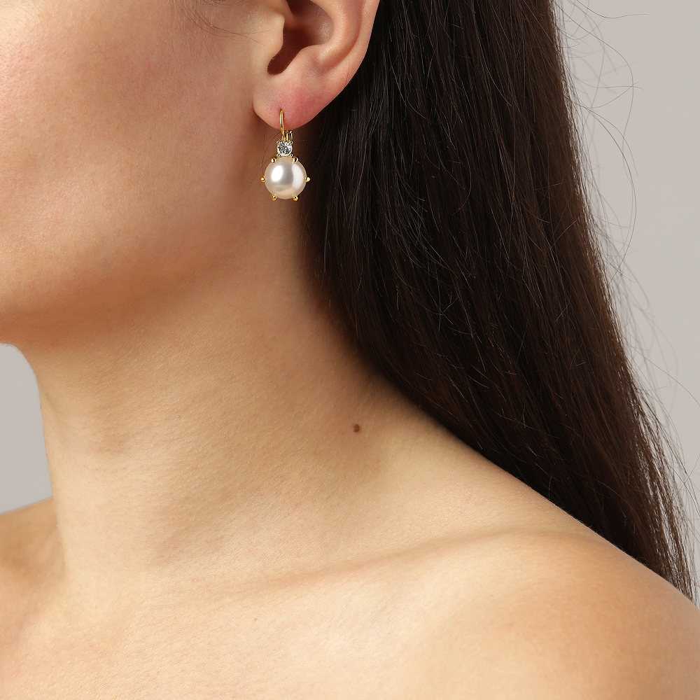 Серьги Dyrberg Kern BEGONIA SG WHITE PEARL 460040