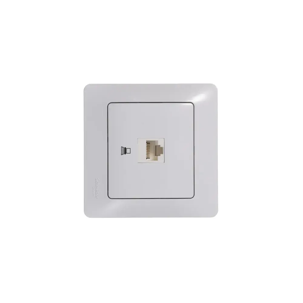 GLOSSA РОЗЕТКА компьютерная RJ45 кат. 5e, механизм, БЕЛЫЙ