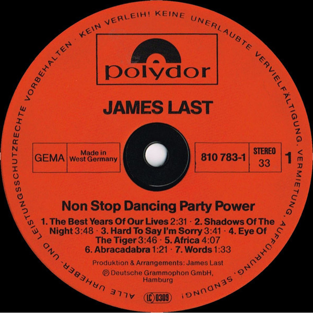 James Last / Non Stop Dancing '83 Party Power (LP)