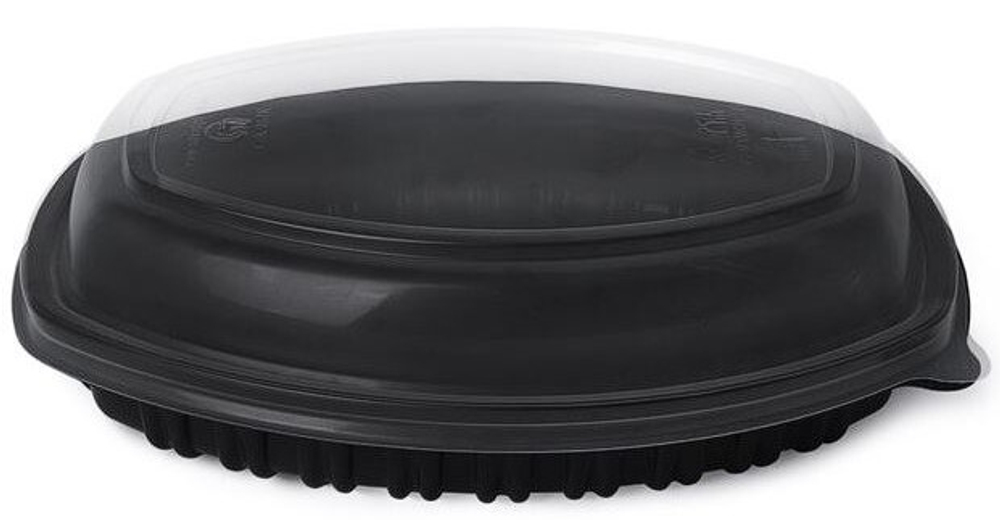 Контейнер Ланч-Бокс, черный, СПК 257, дно, 800 мл, 257*202*37 мм., (50/500 шт.) ПолиЭр