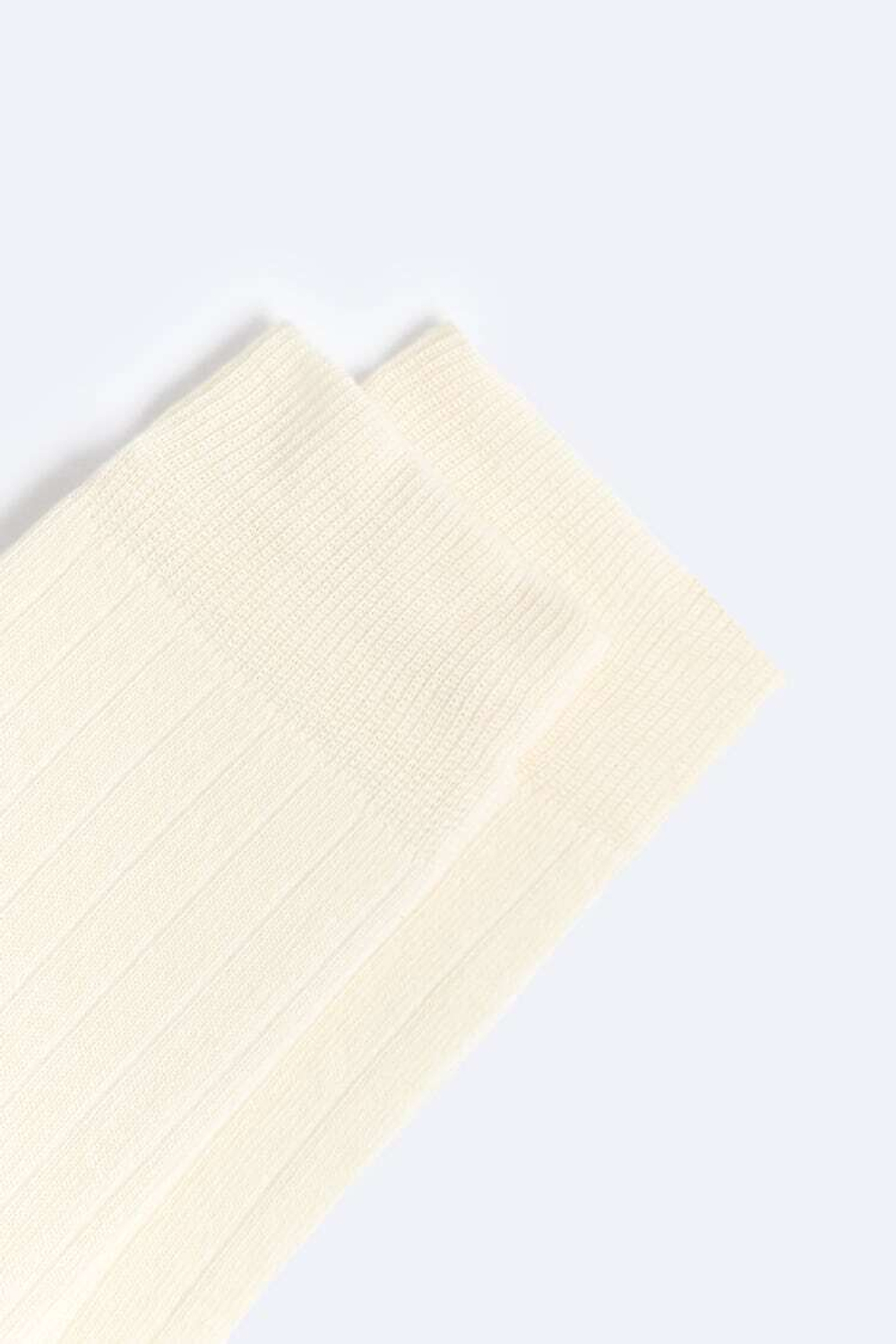 ZARA НОСКИ ИЗ РЕЛЬЕФНОЙ ТКАНИ В РУБЧИК, ЭКРЮ