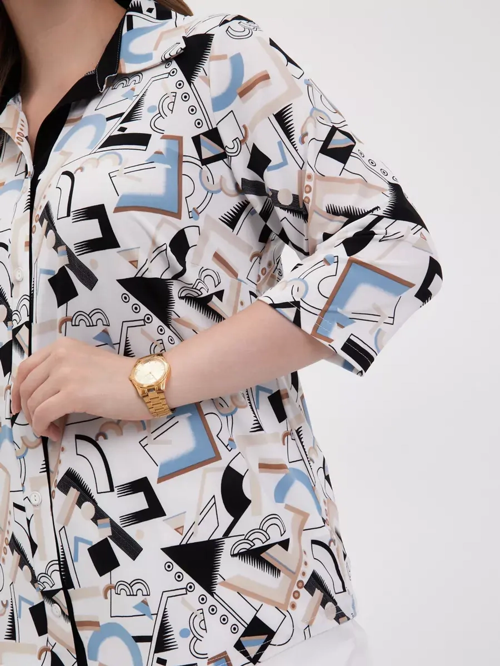 Блузка рубашка трикотаж масло