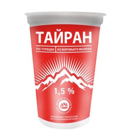 Напиток кисломолочный "Тайран по-турецки" с солью 1,5% 220г. Молочные горки