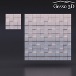 Гипсовая 3D панель Квадрат разноуровневый