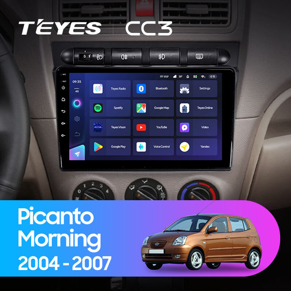 Teyes CC3 9"для KIA Picanto 2004-2007