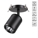 370451 SPOT NT19 508 черный Встраиваемый светильник IP20 GU10 50W 220V PIPE