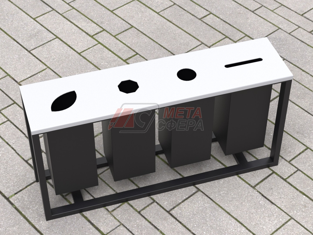 Урна Баухаус для раздельного сбора мусора