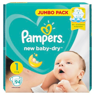 Подгузники Pampers new baby-dryi Newborn 2-5кг. 94шт.