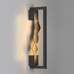 6692/7WL HIGHTECH ODL_EX24 057 Настенный светильник черный/фактура crack ice/металл/акрил поворотный на 360° IP20 LED 8W 184Лм 3000K GEOS