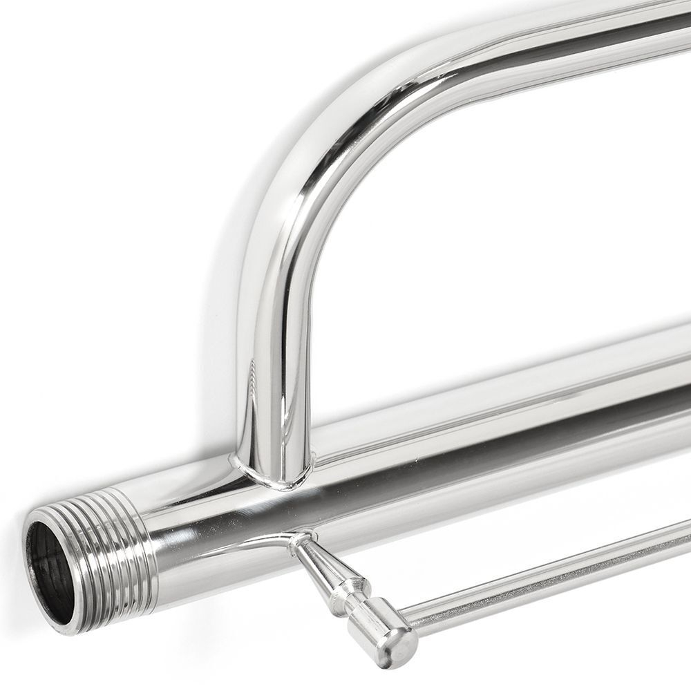 Полотенцесушитель Фокстрот, с полкой, 32х50х1", нерж сталь, с креп, Aquater, ПЛ-1