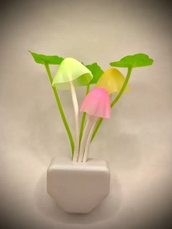 Ночник цветок с датчиком света в розетку