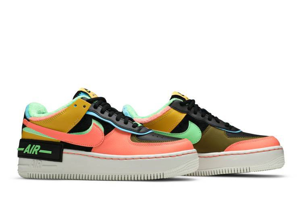 Кроссовки Nike Air Force 1 Low Shadow Se "Olive Flak" (Женская размерная сетка)