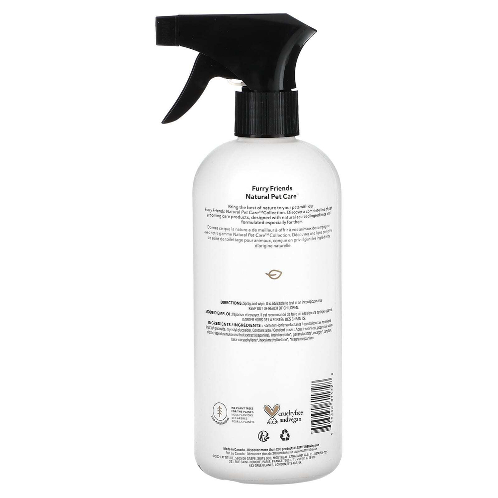 ATTITUDE, Furry Friends, Natural Pet Care, очищающее средство для всех поверхностей, лаванда, 473 мл (16 жидк. унц.)