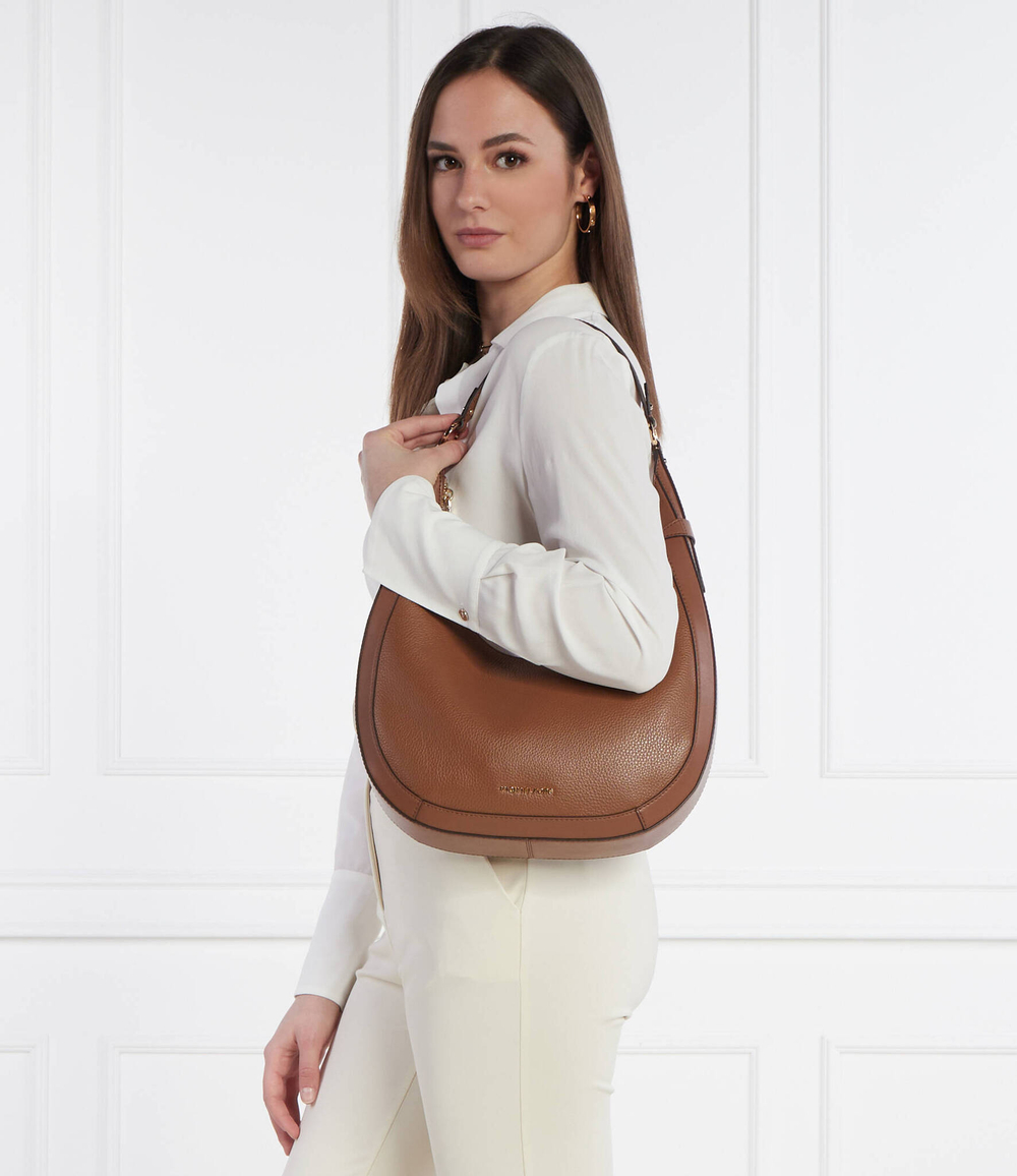 Кожаная сумка хобо lg crescent tz Michael Kors - коричневый(30S4G0PH9L)