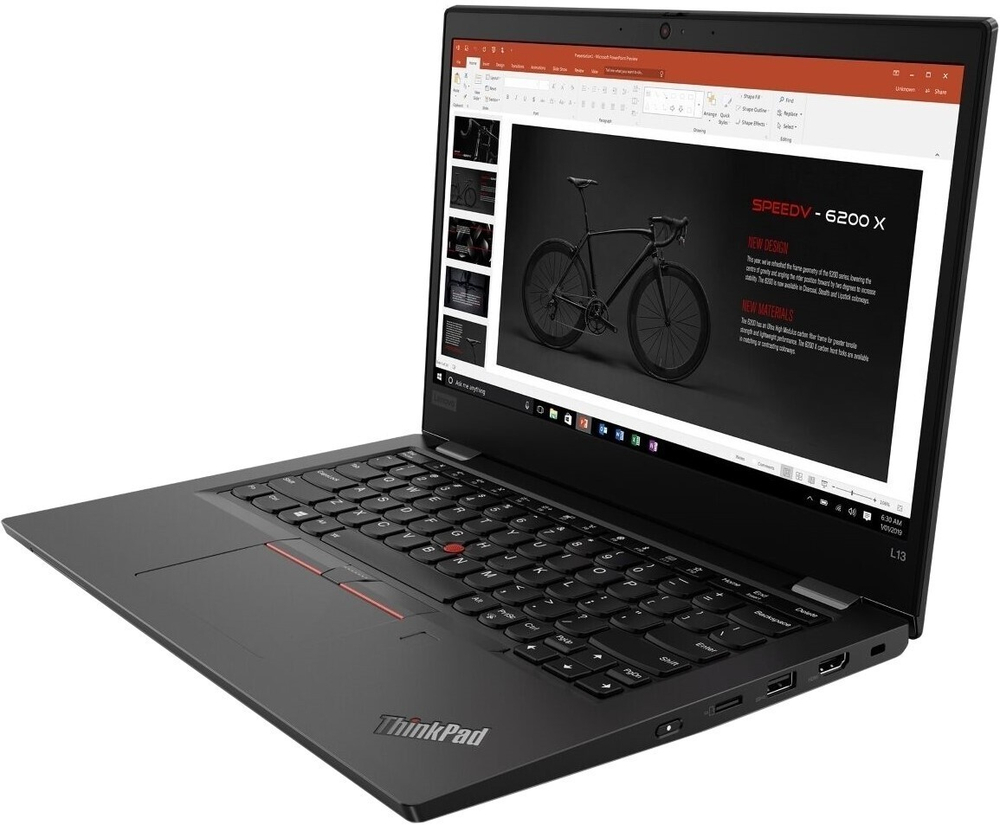 Ноутбук Lenovo ThinkPad L13 20R30005RT 13.3; 1920x1080 (Full HD), Intel Core i5 10210U, 1600 МГц, 8192 Мб, 256 Гб SSD, Intel UHD Graphics, Wi-Fi, Bluetooth, Cam, Windows 10 Professional (64 bit), чёрный