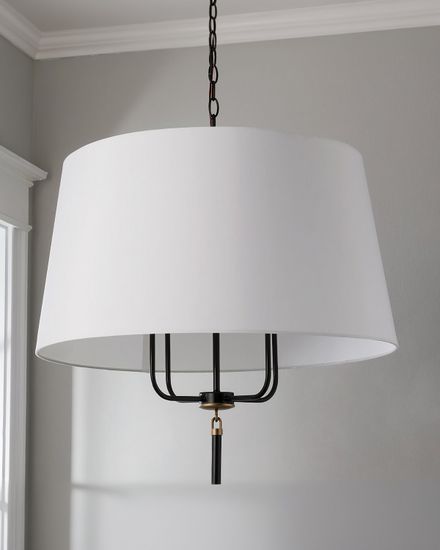 Люстра “Аврора” с чёрным металлическим акцентом