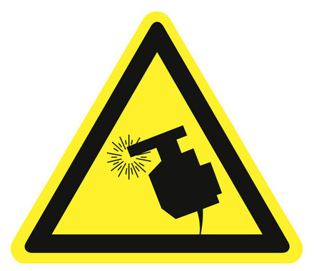 Знак на плёнке W-35 "Осторожно. Сварка"