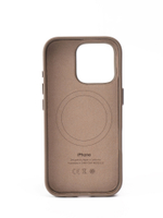 Кожаный чехол Leather Case iPhone 16 Pro Бежевый